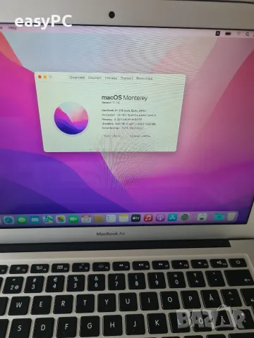Apple Macbook Air A1466 Early 2015 Intel Core i5-5250U, 8GB, LPDDR3, SSD 128GB, снимка 10 - Лаптопи за дома - 55785434