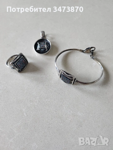 Комплект сребърни бижута