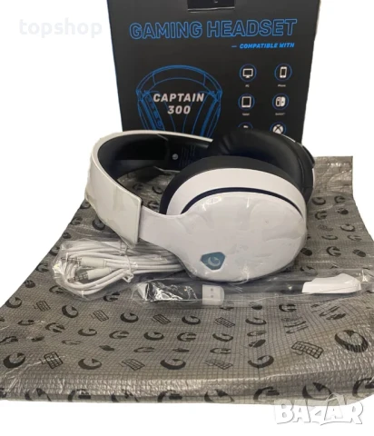 Нови безжични Wireless слушалки Captain 300 Бели или Черни за PC, PS4, PS5, Mac, снимка 3 - Bluetooth слушалки - 50552344