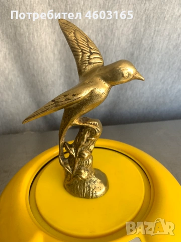 месингова скулптура на птица, снимка 3 - Антикварни и старинни предмети - 54321523