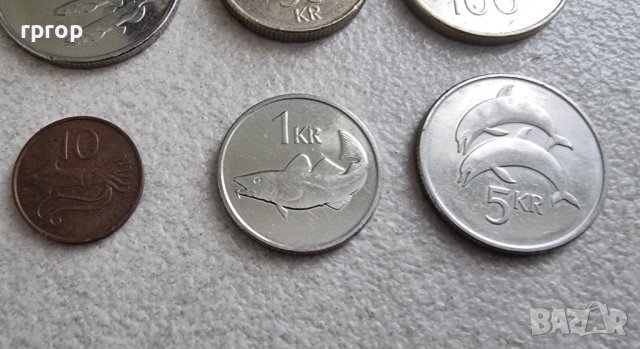Монети. Исландия.  0.10, 1, 5  10, 50 и 100 крони. 6 бр., снимка 6 - Нумизматика и бонистика - 42314837