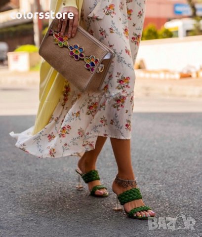 Чехли на ток - зелени - 358