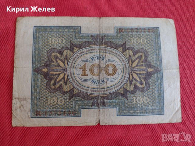 Райх банкнота  100 марки 1920г. Германия рядка за колекционери 28307, снимка 6 - Нумизматика и бонистика - 37152576