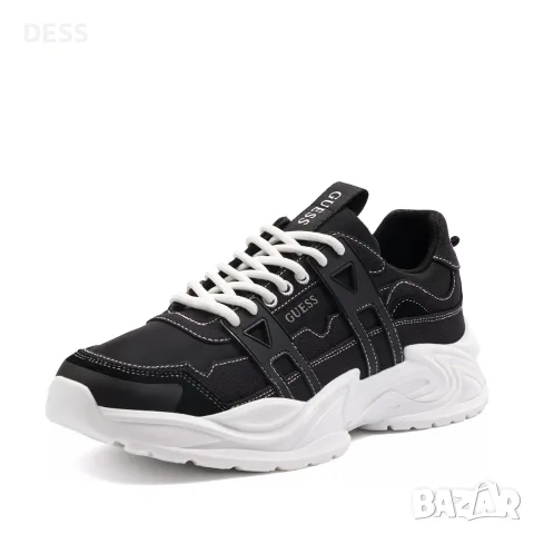 Оригинални мъжки маратонки GUESS Bellu - BLACK/WHITE 