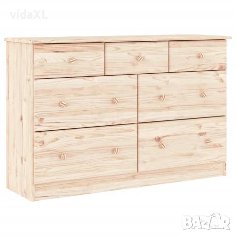 vidaXL Скрин ALTA, 112x35x73 см, бор масив