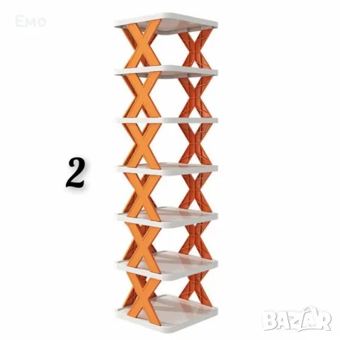 Многофункционален пластмасов стелаж за обувки, 6 / 7 нива, снимка 4 - Стелажи и щандове - 48435395