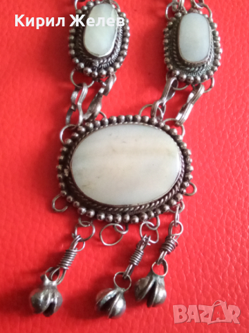 САЧАНЕНА с БЯЛ ИВИЧЕСТ АХАТ ОРИЕНТАЛСКА СТАРИНЕН СТИЛ ОГЪРЛИЦА 5022, снимка 16 - Антикварни и старинни предмети - 29614880