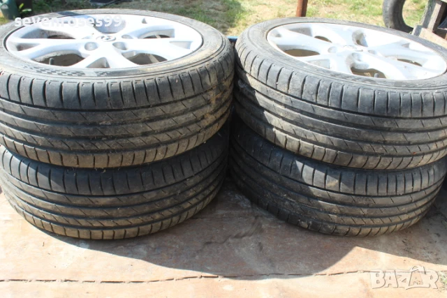 Лети джанти с летни гуми Мазда 3 2008 2.3i 158hp Mazda 3 седан 4броя 205 50 17  , дот4919 et52.5 6.5, снимка 12 - Гуми и джанти - 50659933