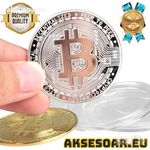 Позлатена биткойн монета за колекция сувенири за познавачи на Bit Coin криптовалутата метална физиче, снимка 3 - Нумизматика и бонистика - 42191792