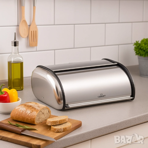 Кутия за хляб Bohmann, 36х24х15см /43.5x27.5x18.5см, неръждаема стомана, снимка 3 - Други стоки за дома - 51897266