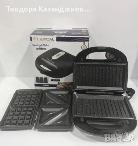 Грил - тостер, LEXICAL, 3В1, снимка 2 - Скари - 49763029