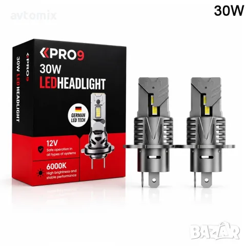 LED крушки PRO9 H4 30W 6000K mini 12V