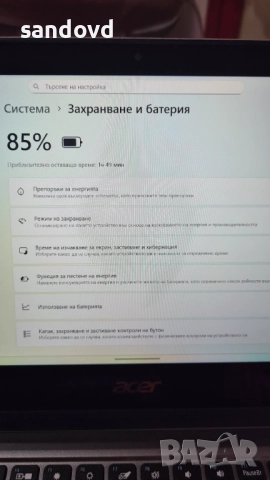 Разкошен коледен лаптоп ACER spin 1 sp111-32n цена 180лв, снимка 6 - Лаптопи за дома - 52837651