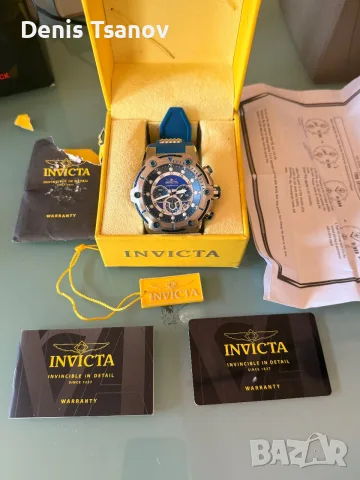 Продавам оригинален INVICTA BOLT 25465 – Blue/Silver, 51.5 mm, снимка 2 - Мъжки - 55805888