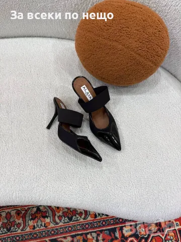 Alaïa Елегантни Официални Чехли От Лачена Кожа С Висок Ток И Елегантен Дизайн - 2 Цвята Код SEM-778, снимка 2 - Чехли - 56120922