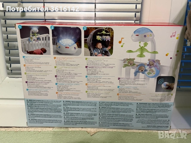 Въртележка за легло Fisher Price Butterfly Dreams, снимка 3 - Музикални играчки - 53936025