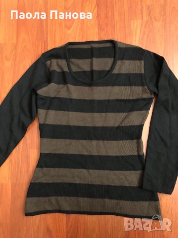Дамска плетена блуза на райета, снимка 2 - Блузи с дълъг ръкав и пуловери - 31013746