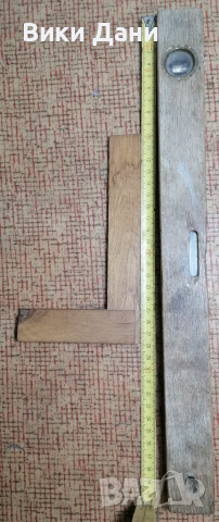 стар дървени инструменти транспортир нивелир прав ъгъл гребен, снимка 2 - Антикварни и старинни предмети - 38480831