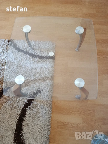 Стъклена холна масичка, снимка 2 - Маси - 53908766