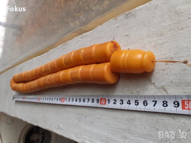 Огромна броеница от каталин 33 зърна + поп жълта с дамари, снимка 6 - Антикварни и старинни предмети - 51205384