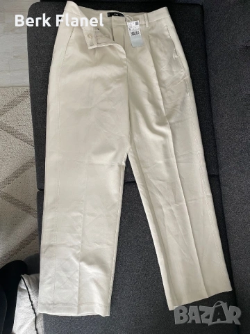 Mango дамски панталони бежов цвят