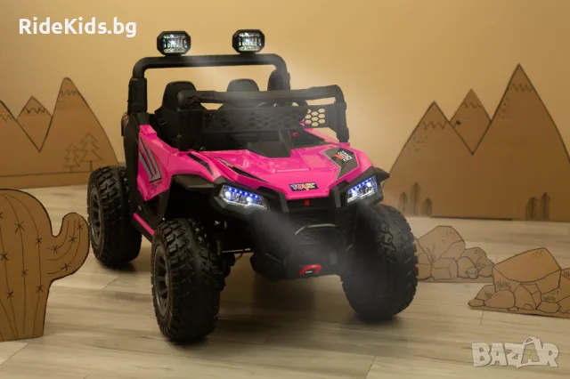 Офроуд акумулаторен автомобил BLAZE, Циклама – 4x4, до 35кг., с дистанционно и LED, снимка 17 - Детски велосипеди, триколки и коли - 49976461