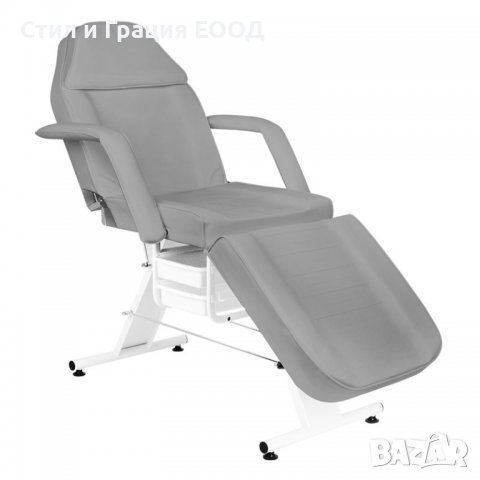 Фиксирана кушетка Basic 202 - сива/бяла/черна 180 x 60/80 x 75 см