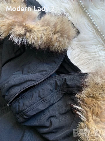 Зимно яке бомбър с естествен косъм, снимка 3 - Якета - 50897687
