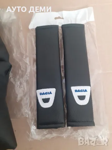 Качествени черни изцяло кожени възглавнички ,калъфи и капачки Дачиа, снимка 3 - Аксесоари и консумативи - 49413925