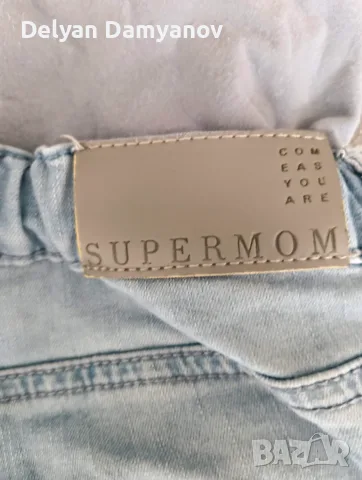 Дънки за бременни Supermom (с еластична платка), снимка 3 - Дрехи за бременни - 56449186
