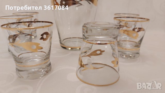 Антикварен сервиз (пълен комплект) с позлата и ръчно гравиране от 30-те години, снимка 3 - Антикварни и старинни предмети - 39449719