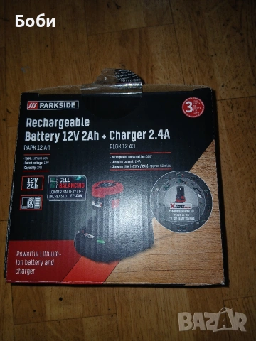 12v2.4a.h. ново зарядно парксайд с гаранция , снимка 5 - Оригинални зарядни - 53917916