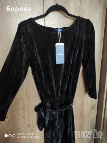 Tom Tailor нова с етикет черна миди рокля