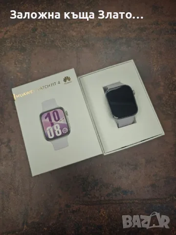 Часовник Huawei WatchFit 4 Лилав със зарядно и кутия, снимка 2 - Смарт часовници - 55356020