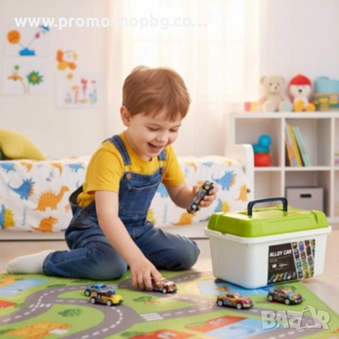 Комплект 50 бр състезателни колички, моторизирани, в кутия, снимка 5 - Коли, камиони, мотори, писти - 42267945