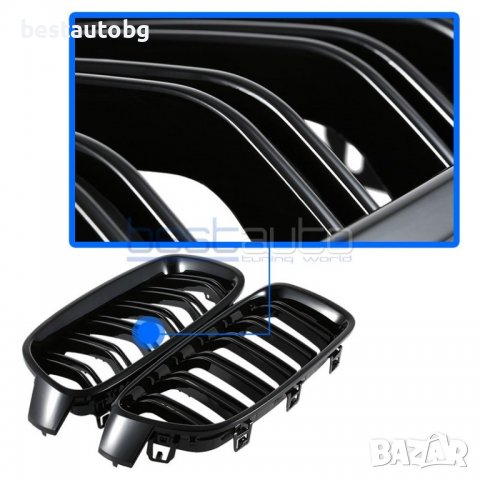 Бъбреци за BMW F30 / F31 (2011+) Черен Гланц Двойни, снимка 4 - Аксесоари и консумативи - 39338235