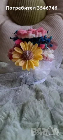 Букети от соев восък в кашпа , снимка 7 - Други - 49574220