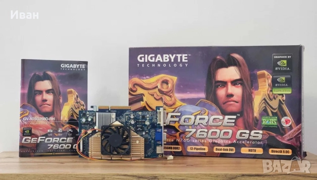 Ретро видеокарта NVIDIA GeForce 7600GS AGP 8x