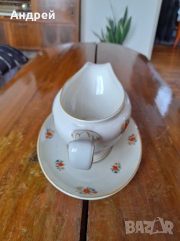 Стара порцеланова сосиера #4, снимка 6 - Антикварни и старинни предмети - 40451234