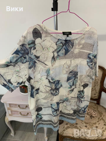 Красива елегантна тениска в размер XL, снимка 5 - Тениски - 44614539