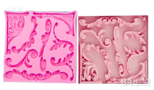 Ъгли и Орнаменти силиконов молд калъп форма украса декорация торта фондан шоколад гипс