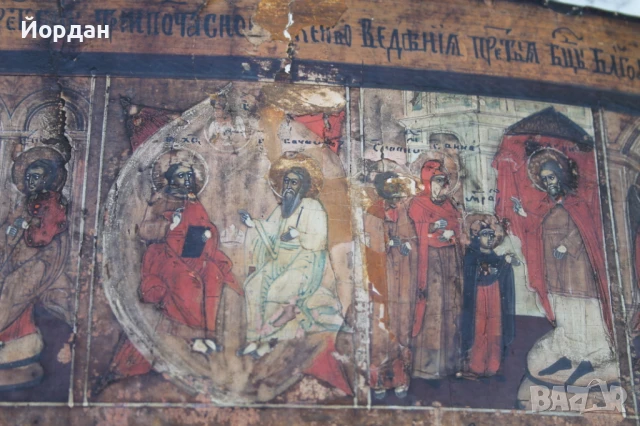 Руска празнична икона, снимка 3 - Антикварни и старинни предмети - 50772400