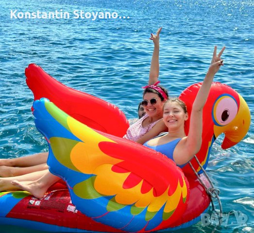 НОВ Надуваем дюшек папагал Bestway Peppy Parrot Ride-On, 2.03 м, снимка 6 - Надуваеми играчки - 42773839