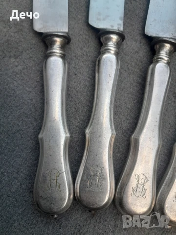 Berndord 100 годишни 8 Alpaca Silver  дебело посребрени ножове.Много качествени и без забележки., снимка 8 - Антикварни и старинни предмети - 50479884