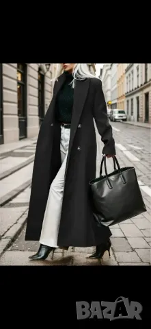 Елеганто, дълго, дамско палто, снимка 1