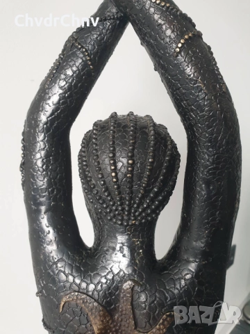 107см-11кг Chiparus статуетка/стара френска бронзова скулптура/голяма фигура на кабаретна танцьорка, снимка 5 - Статуетки - 51742688