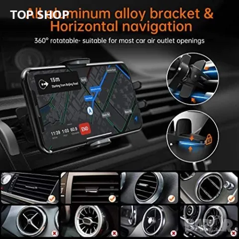 Ново 15W безжично зарядно за кола автомобил универсална Стойка телефон, снимка 5 - Селфи стикове, аксесоари - 49265205