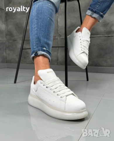 Бели Нови Мъжки Маратонки 40-44 Номер с Кутия , снимка 3 - Маратонки - 53232741