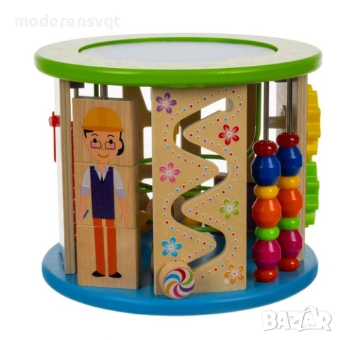 11в1 Дървен образователен куб за деца с много функции и игри, снимка 4 - Образователни игри - 53185407