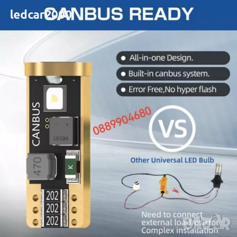 Лед крушки LED T10 CANBUS - Osram , снимка 7 - Аксесоари и консумативи - 38266203